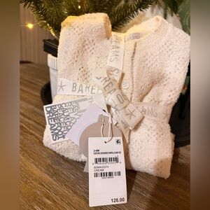 Barefoot Dreams Cozy Chic Pointelle checkered Baby 3 piece Set! NEW